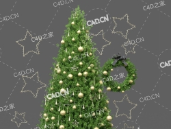 圣诞节装饰圣诞树C4D模型