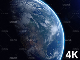 C4D Octane 4K高清地球模型 Earth