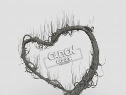 心形树C4D模型下载 Heart Tree