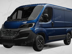 欧宝movano封闭车厢面包车货车2022款C4D汽车模型下载