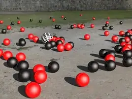 C4D圆球碰撞动画工程 Teste Dynamics