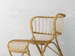 藤艺家具藤条编织懒人椅单人椅C4D模型 chair 3d model
