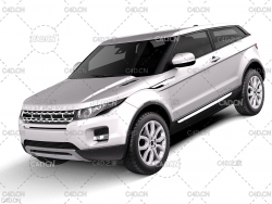 路虎揽胜极光 TurboSquid - Range Rover Evoque 3-door 2012-2015 white