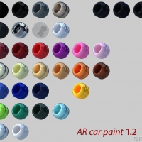 汽车车身漆C4D材质：car paint for AR3 update