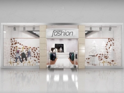 服装fine店3d model of Shop window witch low polyinterior