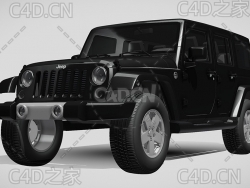 吉普JEEP牧马人无限硬派越野汽车2011款C4D汽车模型下载
