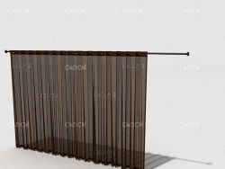 C4D客厅窗帘卧室窗帘室内窗帘模型 Curtain 3D Model-66