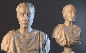 牧师胸像雕塑雕像C4D模型 Bust-Cesare Sculpture Statue