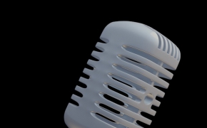 老式麦克风头C4D模型 Microphone