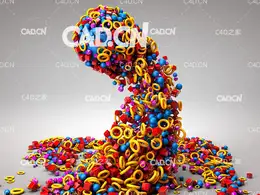 C4D酷炫物体吸附动画工程