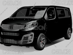 菲亚特汽车ulysse面包车2022款C4D汽车模型下载