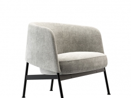 Bensen领口系列金属休闲椅3D模型素材下载Collar Lounge Chair Metal by Bensen
