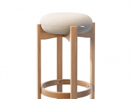 腓特烈家具品牌先锋吧椅3D模型素材下载Pioneer Bar Stool by Fredericia