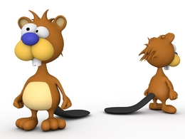 卡通海狸C4D模型 Beaver 3d model
