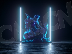 C4D OCTANE雕塑产品布光照明渲染工程