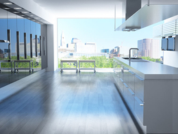 开放式厨房C4D模型 Vray free Kitchen Scene