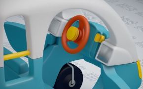 儿童玩具汽车、卡通面包车C4D模型 Children Car