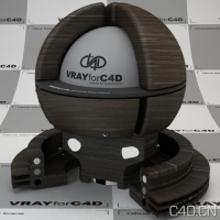 vray for c4d材质：Walnut American Dark