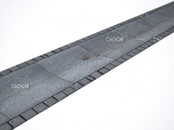 凹陷的排水灰砖贴图模型 drainage