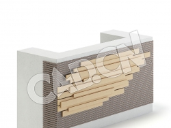 C4D前台矩形桌模型 Rectangular Reception Desk 3D Model