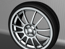 C4D汽车轮胎模型 Car tires