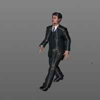 商业男士C4D绑定(行走动作)模型 man 10