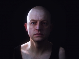 C4D Octane Render男性肖像灯光渲染模型