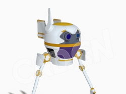 长两只手的医用智能机器人C4D绑定动画模型Medicdrone