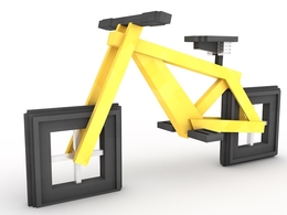 卡通自行车C4D模型 Cartoon bicycle