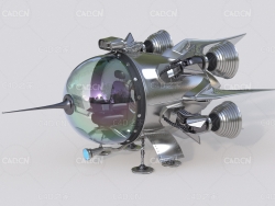 C4D火箭发射器飞船飞行器模型spaceship reddit