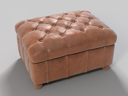 方凳 沙发墩C4D模型 chester stool