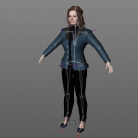 商场女性C4D模型（带绑定） Woman05 c01