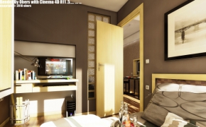 完整室内C4D模型（单身公寓） Single apartment