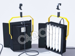 C4D演播室灯光照明设备模型 Video Production Pack - Fluorescent Studio Lights