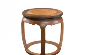 中式家具模型：云龙纹圆凳C4D模型