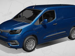 丰田pro-ace-city封闭车厢货车运输车面包车2021款C4D汽车模型下载