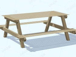 低面多边形野餐桌 Picnic Table