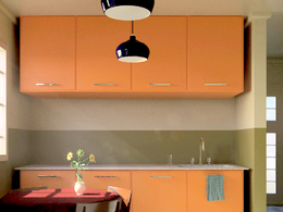 C4D Redshift室内渲染：厨房餐厅模型 Kitchen Scene