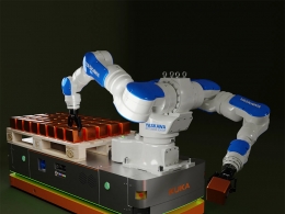 工业机器人装配机械手臂Yaskawa Sda20f双臂机器人搭载KUKA Kmr1500移动平台3D模型下载Yaskawa Sda20f On Kuka Kmr1500