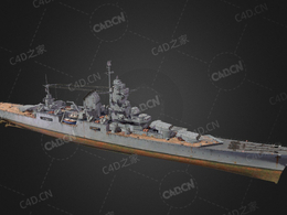 法国海军亨利四世10级巡洋舰C4D模型下载Henri IV 3d model