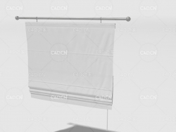 C4D垂直帘窗帘模型 Curtain 3D Model-3