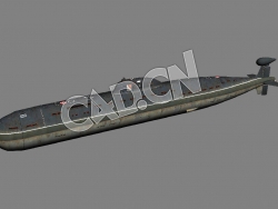 C4D维克多三级潜艇模型 Victor III-class Submarine 3d Model