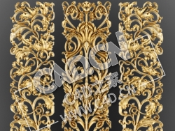 C4D装饰花件欧式花纹图案装饰雕花构件模型 Thread