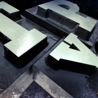 C4D金属文字模型 eyedesyn cast metal type