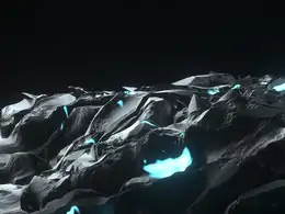 C4D Octane黑色石块创意工程