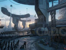 未来战争军事基地场景Kitbash3D - Future Warfare