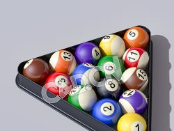 台球和架子C4D模型 Pool Balls & Rack