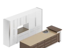 整体厨房厨柜c4d模型Kitchen cabinet - 058