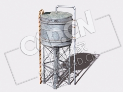 水塔C4D模型 Water-Tower