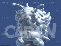 可爱的精灵宝宝卡通小孩雕塑C4D模型 Gatchan